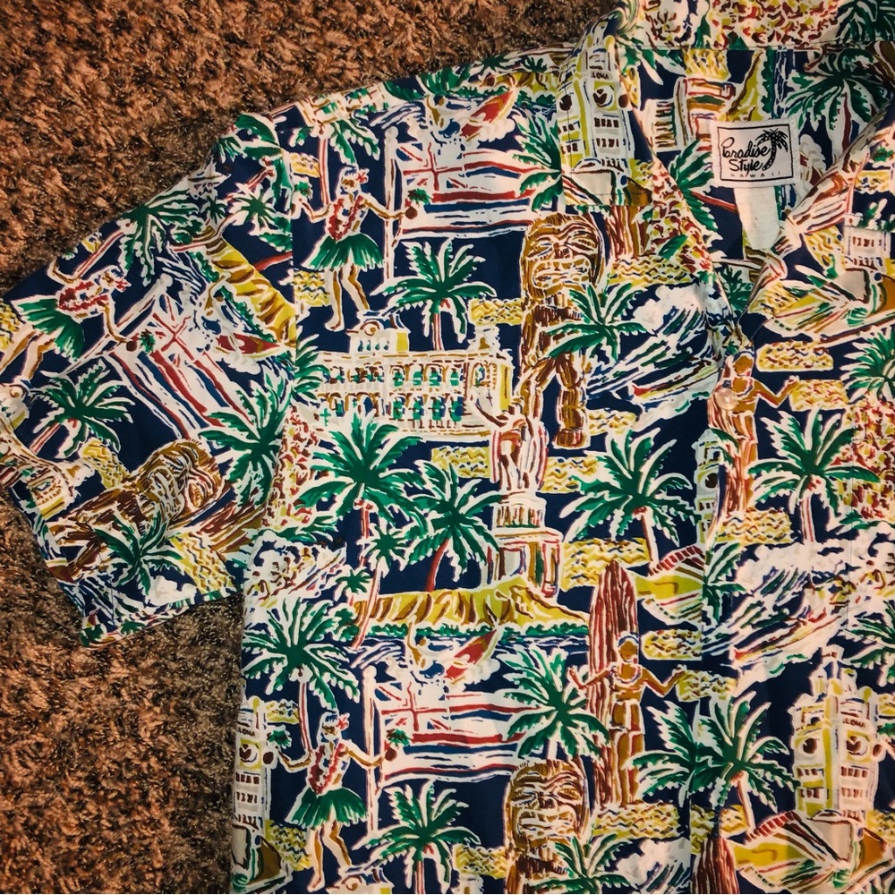 Men’s Vintage Hawaiian Shirt - Picture 3 of 3
